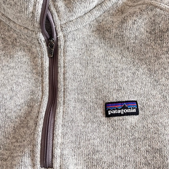 Patagonia Women's Better Sweater Quarter Zip Fleece Light Gray Zip-Up Jacket M - Picture 3 of 5